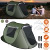 3-4 Person Pop Up Tent Automatic Setup Camping Tent Waterproof Instant Setup Tent with 2 Mosquito Net Windows Carrying Bag for Hiking Climbing Adventu