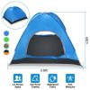 4 Persons Camping Waterproof Tent Pop Up Tent Instant Setup Tent w/2 Mosquito Net Doors Carrying Bag Folding 4 Seasons for Hiking Climbing Adventure F