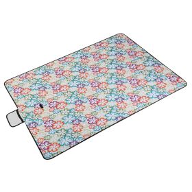 60" x 78" Waterproof Picnic Blanket Handy Mat with Strap Foldable Camping Rug for Camping Hiking Grass Travelling (Option: WPPicnicBlanketGreenFloral)