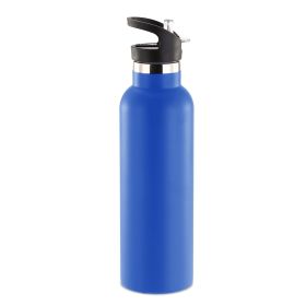 Sports Water Bottle Stainless Steel Vacuum-Insulated Drinking Cup w/ Straws Outdoor Cycling Hiking (Option: StillWaterBottle750mlBLU)